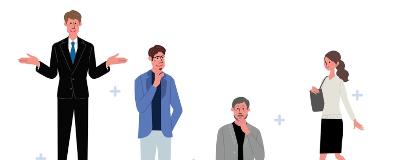 人それぞれお金の量が違うイラスト