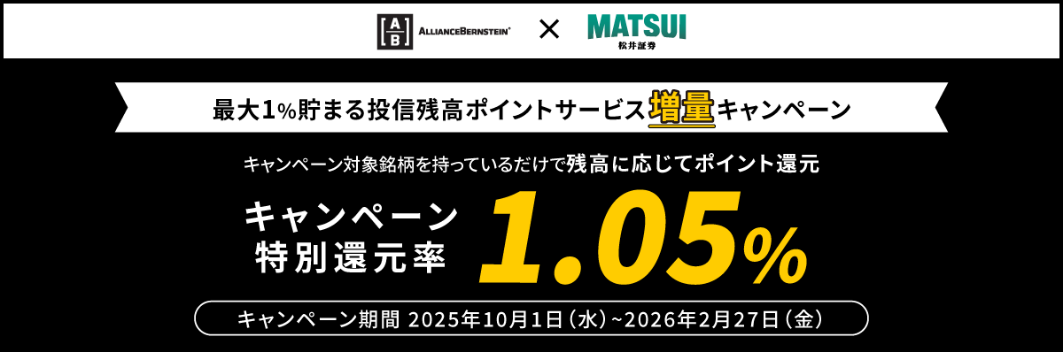 最大1%貯まる投信残高ポイントサービス増額キャンペーン