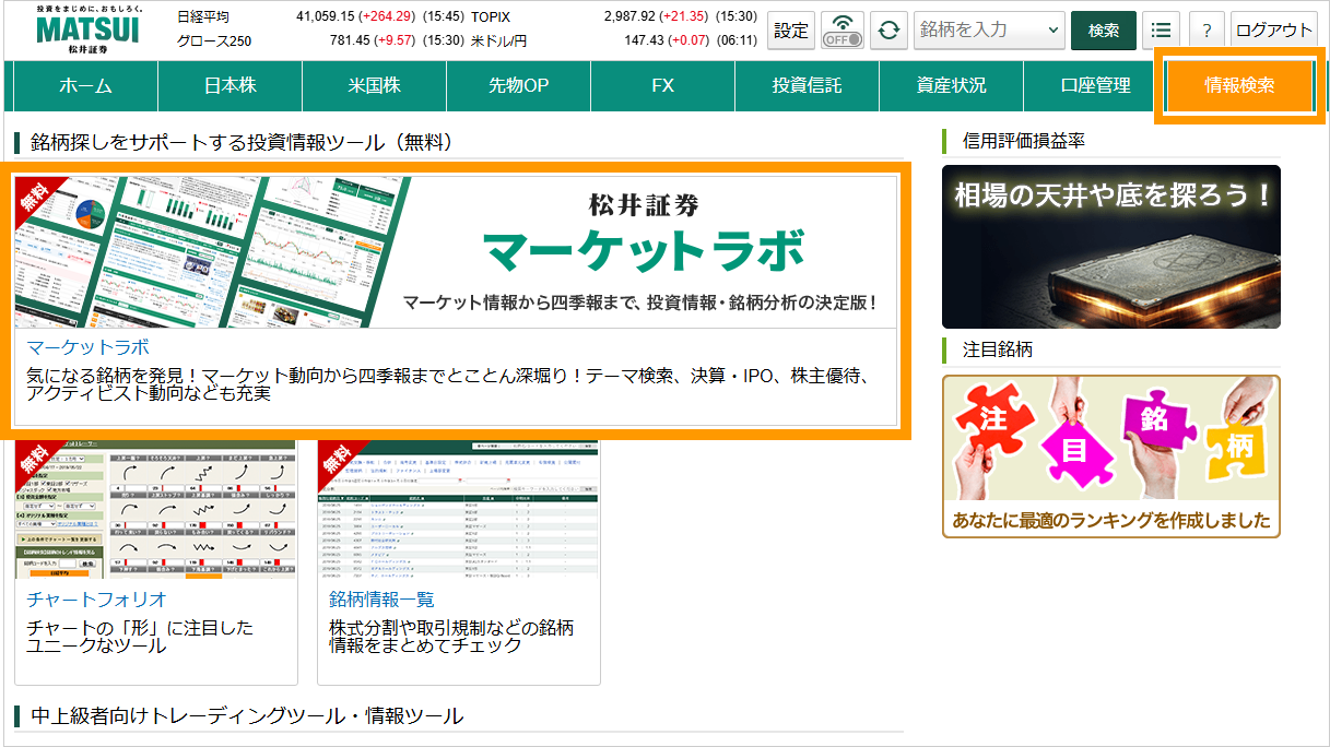 マーケットラボの使い方①