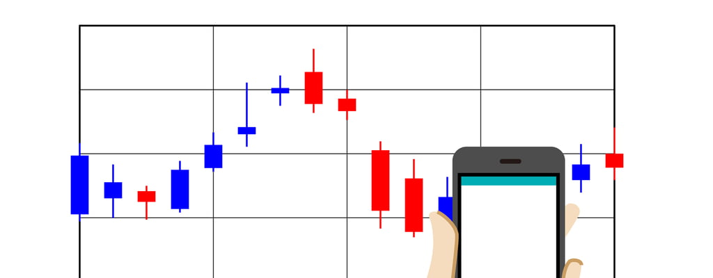 FXチャートとスマホ