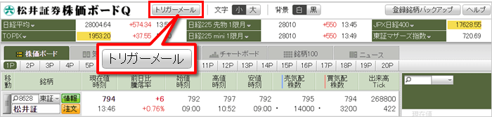 お客様サイトクラシック「株価ボードQ」