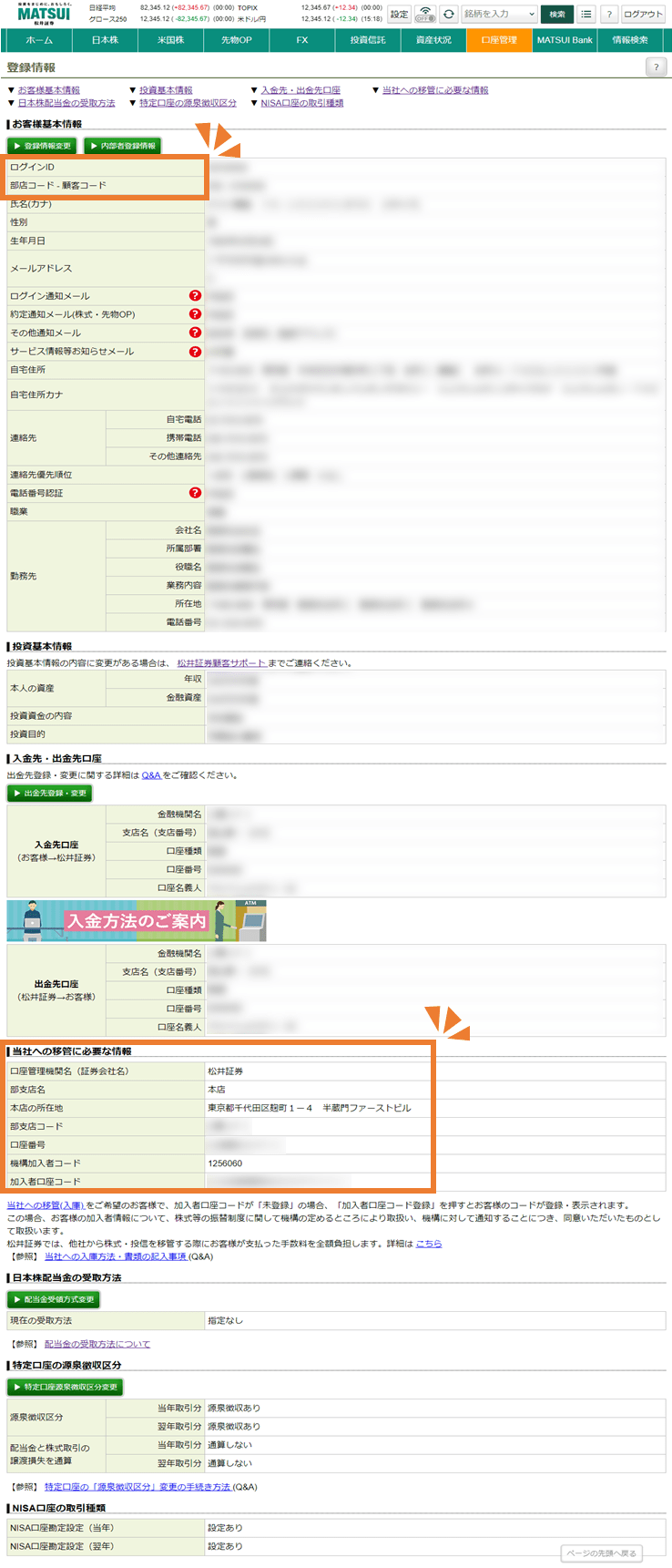 登録情報