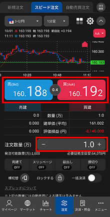 スピード注文を利用する