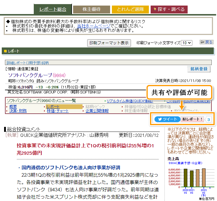 【銘柄レポート】