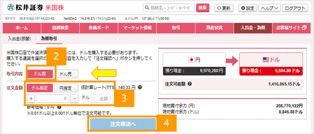 決済通貨の準備