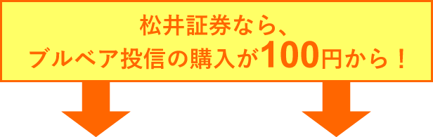 松井証券なら、ブルベア投信の購入が100円から！