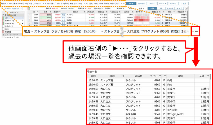 場況短信を自動更新で受信